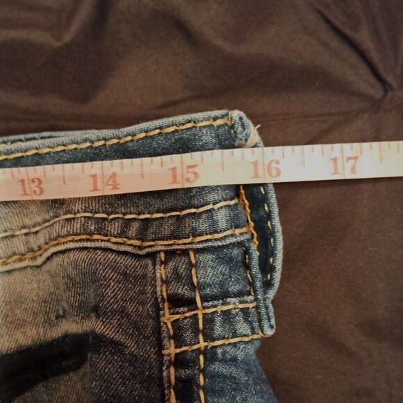 Rock Revival Joyelle Jeans Distressed Denim Straight Leg Low Rise Women's 28 - Picture 13 of 16